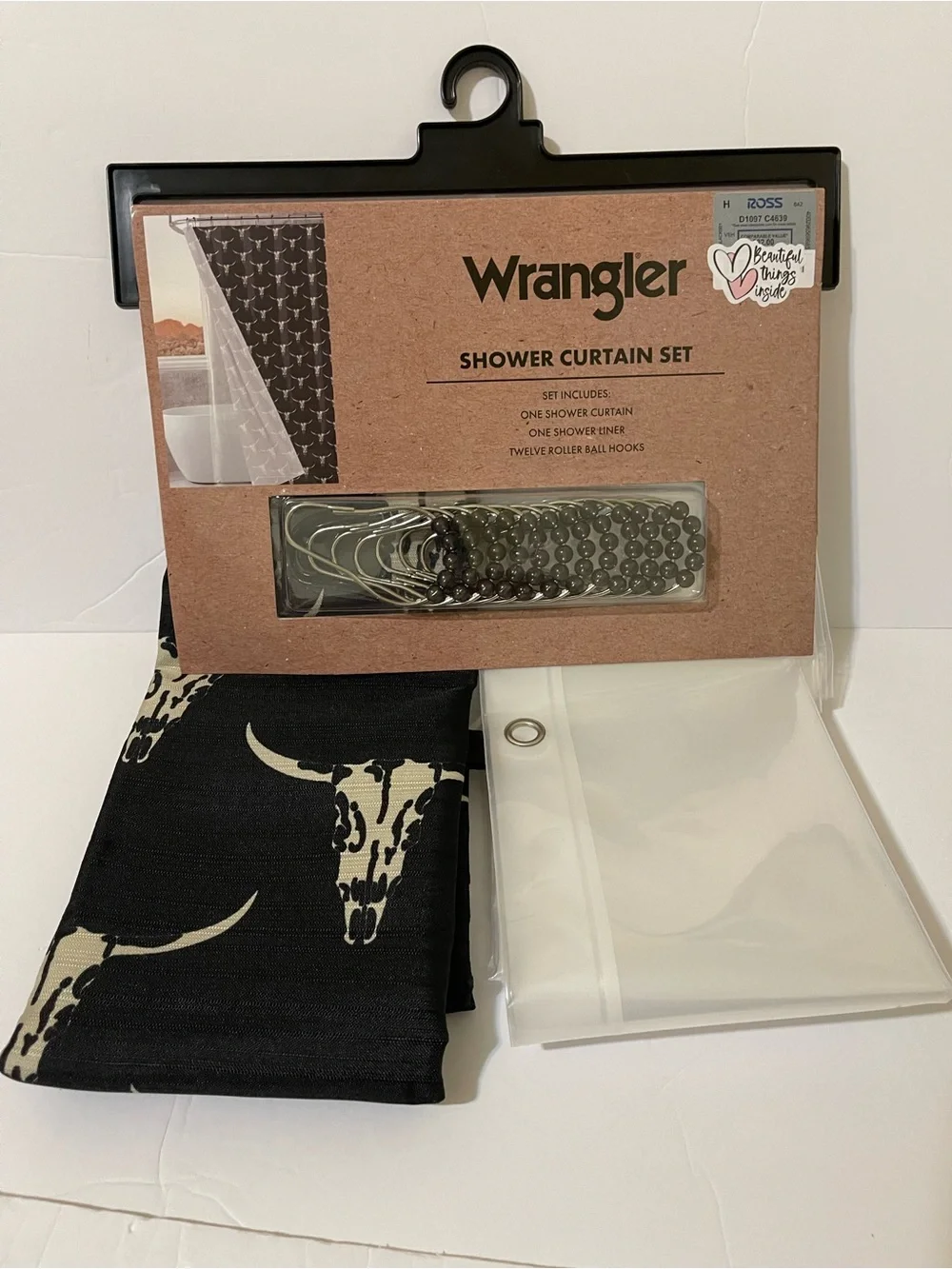 Wrangler Steer Skull Shower Curtain Set - NWT